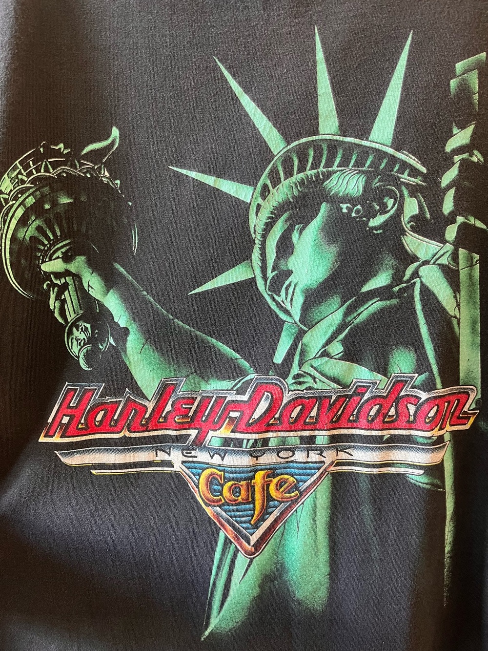 90s Vintage Harley-Davidson New York Cafe Statue of Liberty Single Stitch Tee